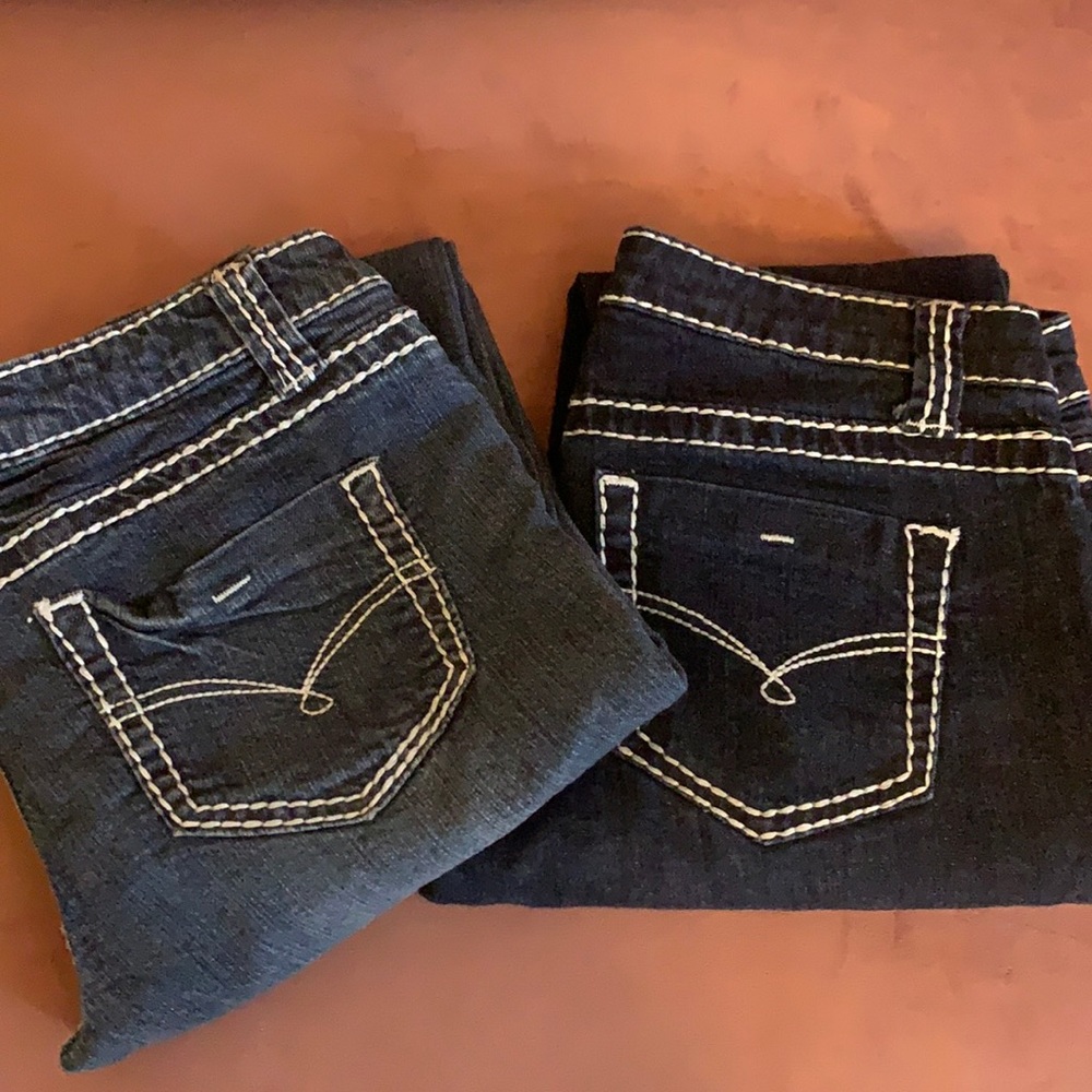 2 pair blue asphalt jeans